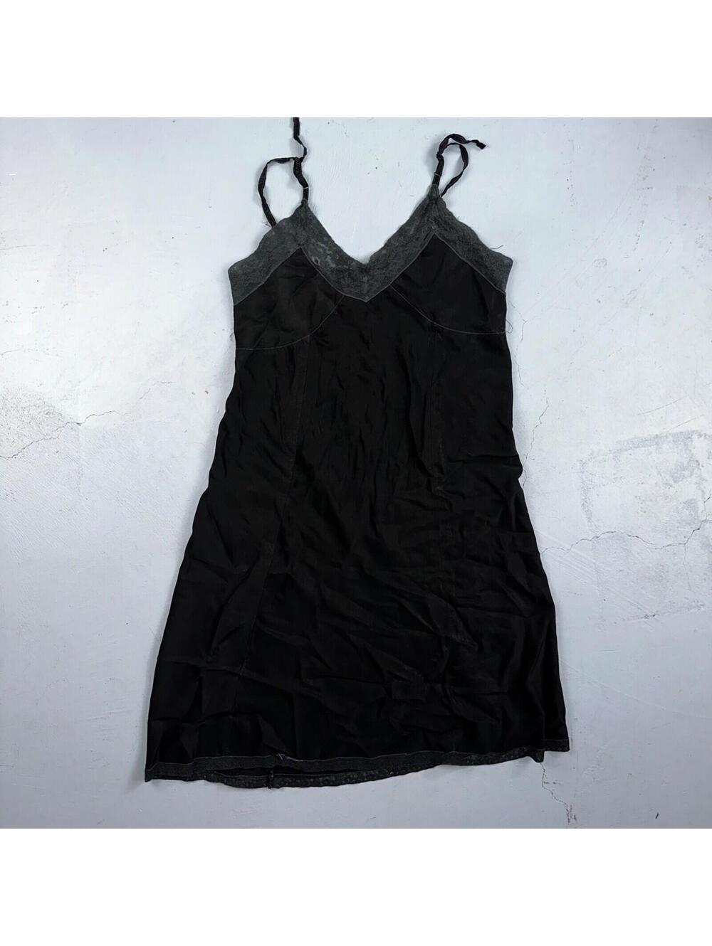 Vintage 1960s Smart Set Lingerie Slip Dress Sleepwear Full Sweep Nightgown Lace